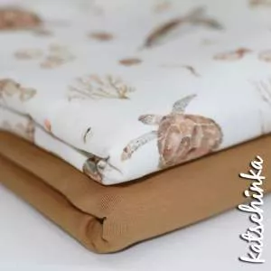 Kinder Jersey Stoff mit Leomuster– elastischer Baumwollstoff für Baby- und Kinderbekleidung