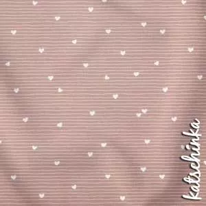 Kinder Jersey Stoff mit Herzchen – elastischer Baumwollstoff für Baby- und Kinderbekleidung