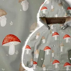 Softshell Stoff für Kinder, innen flauschig und außen wasserabweisend, ideal für Jacken und Matschhosen