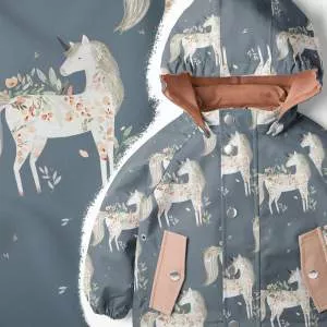Softshell Stoff für Kinder, innen flauschig und außen wasserabweisend, ideal für Jacken und Matschhosen