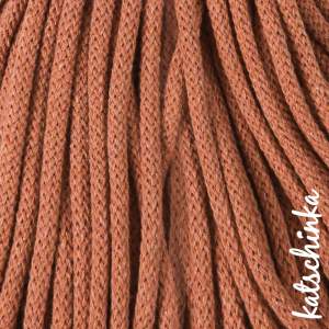 Strickschlauch terracotta Kordel Häkelschlauch 5mm für Schriftzug oder Hoodie