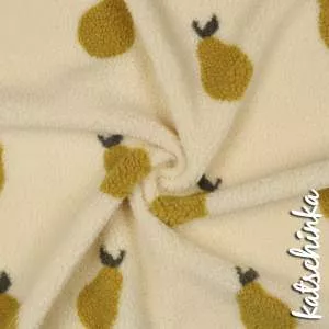 Teddyplüsch Birnen 3714.001 | Teddystoff | Teddy Plüschstoff