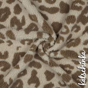 Teddyplüsch Leo taupe 3741.001 | Teddystoff | Teddy Plüschstoff