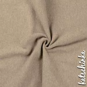 Kastanienbraunrot melierter Bündchenstoff als Meterware, glatt und elastisch, ideal für Baby- und Kinderkleidung