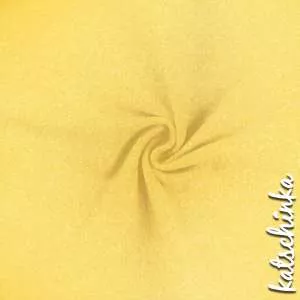 senf/ocker melierter Bündchenstoff als Meterware, glatt und elastisch, ideal für Baby- und Kinderkleidung