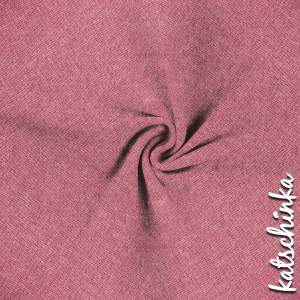 Himbeere melierter Bündchenstoff als Meterware, glatt und elastisch, ideal für Baby- und Kinderkleidung