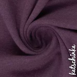 Swafing Lila melierter Bündchenstoff als Meterware, glatt und elastisch, ideal für Baby- und Kinderkleidung