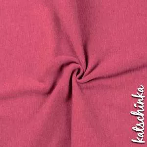 pink melierter Bündchenstoff als Meterware, glatt und elastisch, ideal für Baby- und Kinderkleidung
