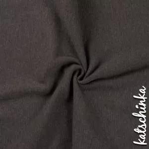 trüffel melierter Bündchenstoff als Meterware, glatt und elastisch, ideal für Baby- und Kinderkleidung