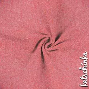 zart rot melierter Bündchenstoff als Meterware, glatt und elastisch, ideal für Baby- und Kinderkleidung