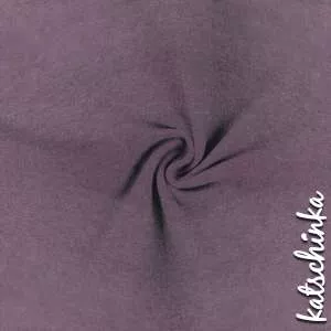 Violett melierter Bündchenstoff als Meterware, glatt und elastisch, ideal für Baby- und Kinderkleidung