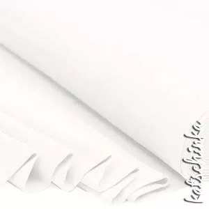 Elastischer Bündchenstoff weiß mit glatter Struktur