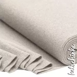Bündchenstoff hellbeige meliertals elastische Schlauchware Meterware