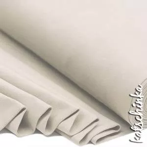 Bündchenstoff hellbeige als elastische Schlauchware Meterware