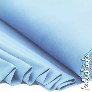 Bündchenstoff hellblau als elastische Schlauchware Meterware