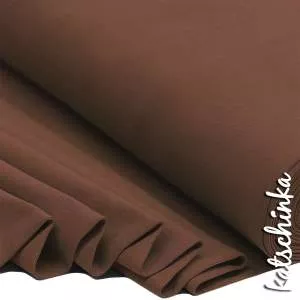 Bündchenstoff schokobraun als elastische Schlauchware Meterware