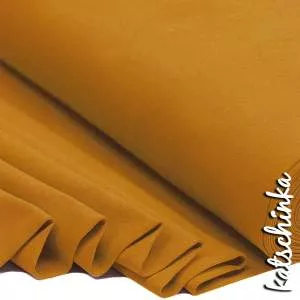 Bündchenstoff ocker als elastische Schlauchware Meterware