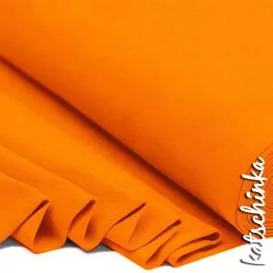 Bündchenstoff orange als elastische Schlauchware Meterware