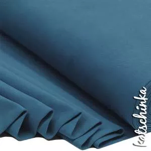 Bündchenstoff petrolblau als elastische Schlauchware Meterware