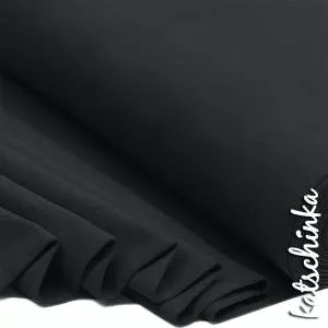 Bündchenstoff schwarz als elastische Schlauchware Meterware