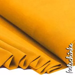 Bündchenstoff senf als elastische Schlauchware Meterware