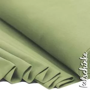 Bündchenstoff zartes olive als elastische Schlauchware Meterware