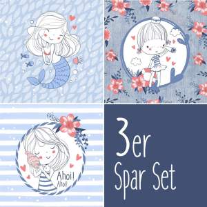 Bio Jersey Stoff Ahoi Girls Panel – Kinderjersey Meterware