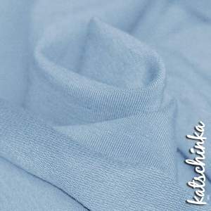 Sommersweat Stoff baby hellblau als Meterware – elastischer French Terry Sweatstoff