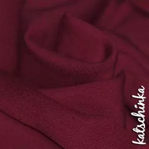 Sommersweat Stoff bordeaux als Meterware – elastischer French Terry Sweatstoff