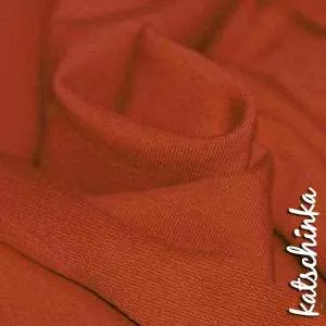 Sommersweat Stoff cognac als Meterware – elastischer French Terry Sweatstoff