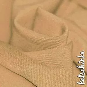 Sommersweat Stoff kakao als Meterware – elastischer French Terry Sweatstoff
