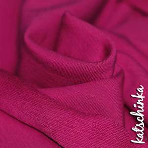 Sommersweat Stoff kardinal beere als Meterware – elastischer French Terry Sweatstoff