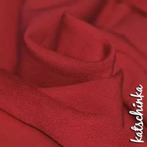 Sommersweat Stoff dunkelrot als Meterware – elastischer French Terry Sweatstoff