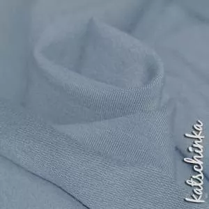 Sommersweat Stoff dusty blue als Meterware – elastischer French Terry Sweatstoff