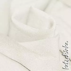 Sommersweat Stoff ecru als Meterware – elastischer French Terry Sweatstoff