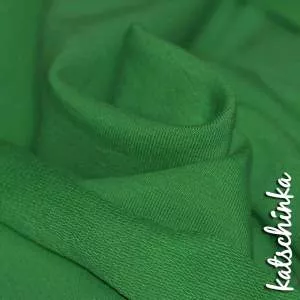 Sommersweat Stoff dunkelgrün als Meterware – elastischer French Terry Sweatstoff