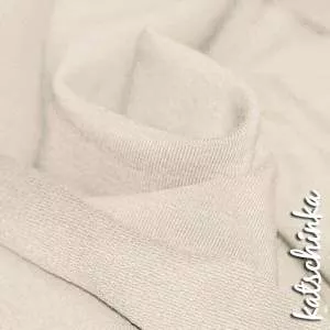 Sommersweat Stoff ecru als Meterware – elastischer French Terry Sweatstoff