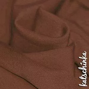Sommersweat Stoff hellbraun als Meterware – elastischer French Terry Sweatstoff