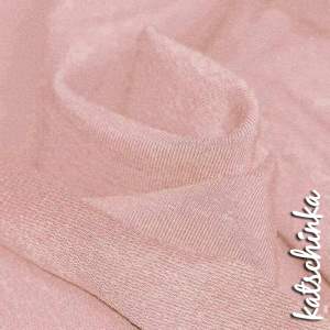 Sommersweat Stoff hellrosa nude als Meterware – elastischer French Terry Sweatstoff