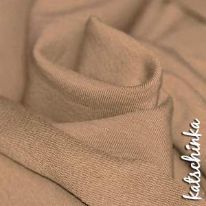 Sommersweat Stoff kakao als Meterware – elastischer French Terry Sweatstoff