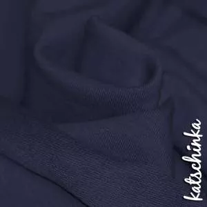 Sommersweat Stoff deep marine als Meterware – elastischer French Terry Sweatstoff
