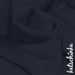Sommersweat Stoff dunkelblau als Meterware – elastischer French Terry Sweatstoff