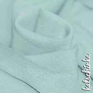 Sommersweat Stoff meergrün als Meterware – elastischer French Terry Sweatstoff