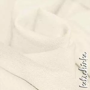 Sommersweat Stoff ecru als Meterware – elastischer French Terry Sweatstoff