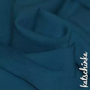 Sommersweat Stoff baby hellblau als Meterware – elastischer French Terry Sweatstoff