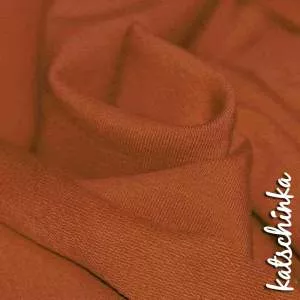 Sommersweat Stoff cognac als Meterware – elastischer French Terry Sweatstoff