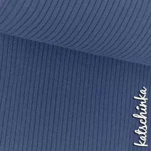 Detailaufnahme jeans Grobstrick Bündchen mit elastischer, gerippter Struktur