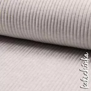 Detailaufnahme beige meliert Grobstrick Bündchen mit elastischer, gerippter Struktur