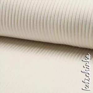 Detailaufnahme weiss Grobstrick Bündchen mit elastischer, gerippter Struktur