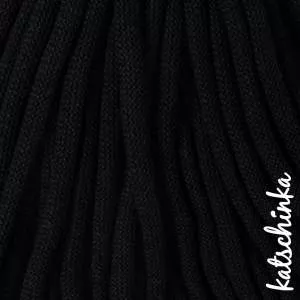 Strickschlauch Schwarz Baumwollkordel 10mm für Hoodie